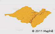 Political Panoramic Map of Mpika, cropped outside