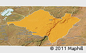 Political Panoramic Map of Mpika, satellite outside