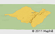 Savanna Style Panoramic Map of Mpika, single color outside
