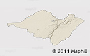Shaded Relief Panoramic Map of Mpika, cropped outside