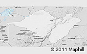Silver Style Panoramic Map of Mpika