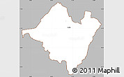 Gray Simple Map of Mpika, cropped outside