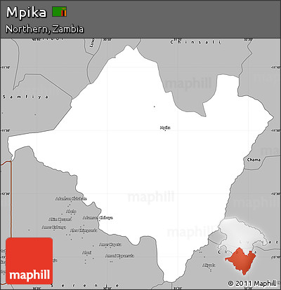 Gray Simple Map of Mpika