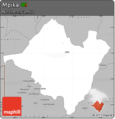 Gray Simple Map of Mpika