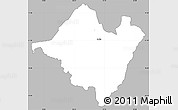 Gray Simple Map of Mpika, single color outside