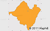 Political Simple Map of Mpika, cropped outside