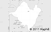 Silver Style Simple Map of Mpika