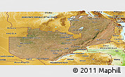 Satellite Panoramic Map of Zambia, physical outside