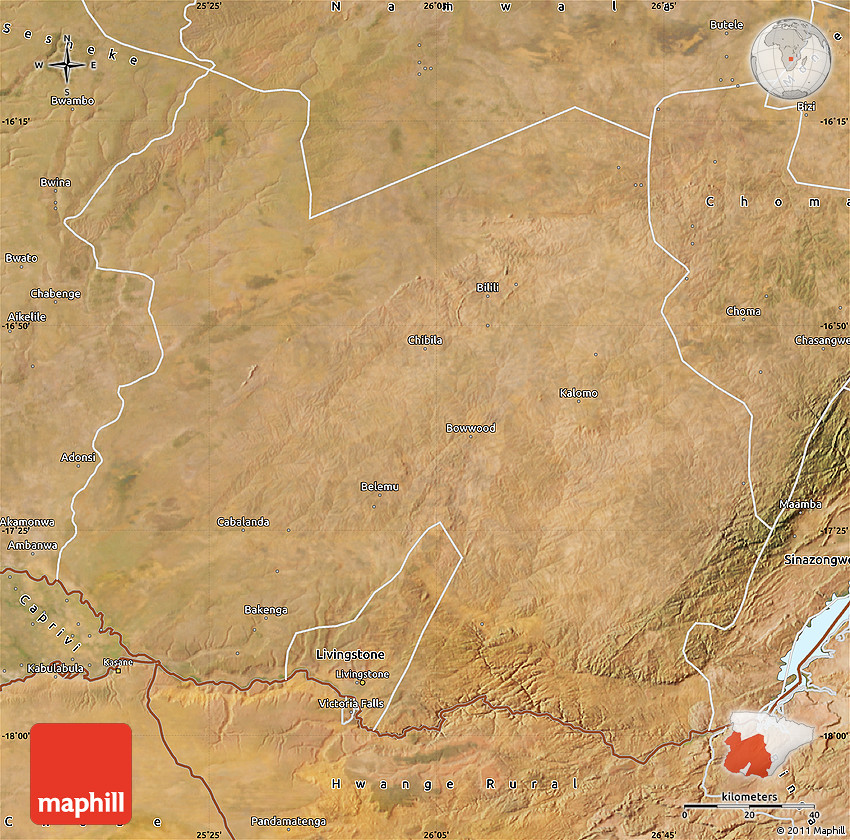 Satellite Map of Kalomo