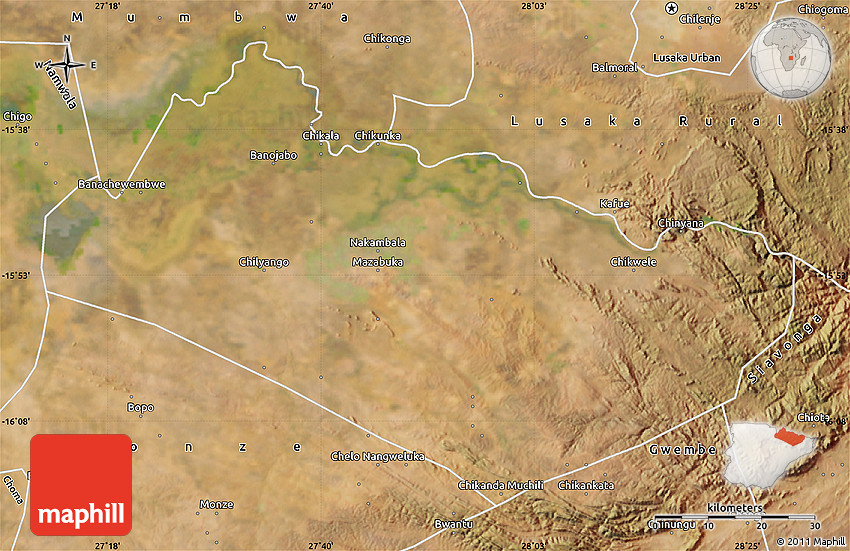 Satellite Map of Mazabuka