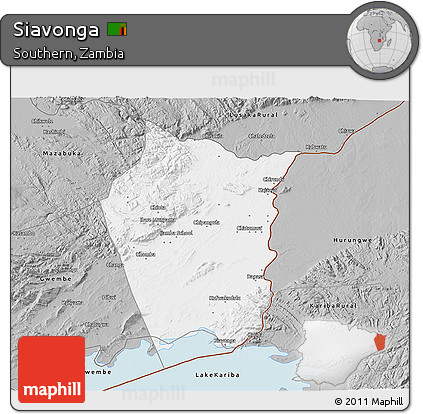 Gray 3D Map of Siavonga