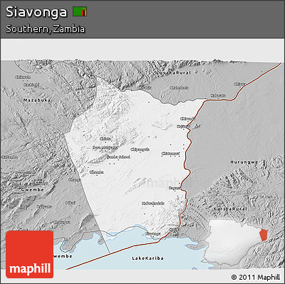 Gray 3D Map of Siavonga