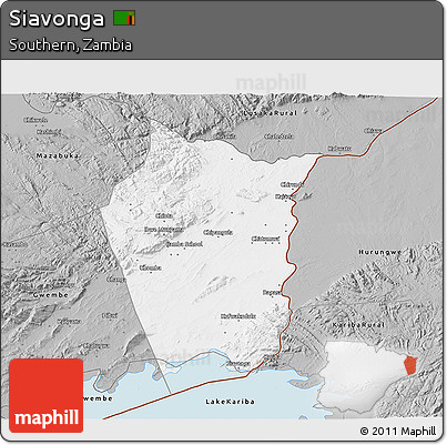 Gray 3D Map of Siavonga