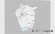 Gray 3D Map of Siavonga, single color outside