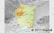 Physical 3D Map of Siavonga, desaturated