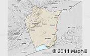 Shaded Relief 3D Map of Siavonga, desaturated