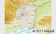 Shaded Relief 3D Map of Siavonga, physical outside