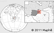 Blank Location Map of Siavonga, highlighted country, highlighted parent region