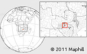 Blank Location Map of Siavonga, highlighted parent region, within the entire country