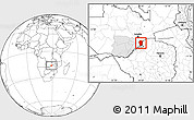 Blank Location Map of Siavonga, highlighted parent region