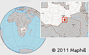 Gray Location Map of Siavonga, highlighted country