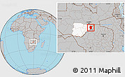 Gray Location Map of Siavonga, highlighted parent region
