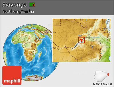 Physical Location Map of Siavonga