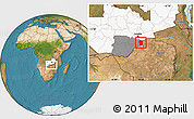 Satellite Location Map of Siavonga, highlighted country, highlighted parent region