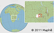 Savanna Style Location Map of Siavonga, highlighted parent region, within the entire country