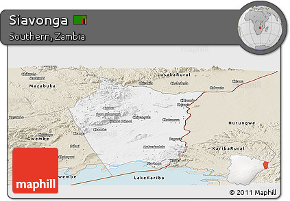 Classic Style Panoramic Map of Siavonga
