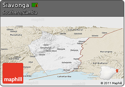 Classic Style Panoramic Map of Siavonga