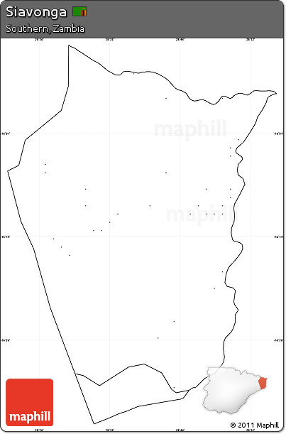 Blank Simple Map of Siavonga, cropped outside, no labels