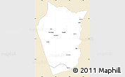 Classic Style Simple Map of Siavonga, single color outside