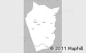 Gray Simple Map of Siavonga, cropped outside