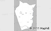 Gray Simple Map of Siavonga, single color outside