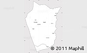 Silver Style Simple Map of Siavonga, cropped outside