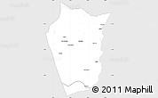 Silver Style Simple Map of Siavonga, single color outside