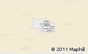 Classic Style 3D Map of Bulawayo, single color outside