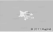 Gray 3D Map of Bulawayo, single color outside