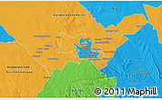 Political 3D Map of Bulawayo