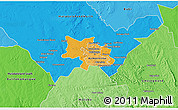 Political Shades 3D Map of Bulawayo