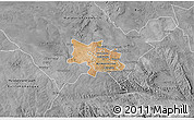 Satellite 3D Map of Bulawayo, desaturated