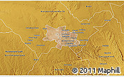 Satellite 3D Map of Bulawayo, physical outside
