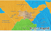 Satellite 3D Map of Bulawayo, political outside