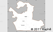 Gray Simple Map of BULAWAYO Urban, cropped outside