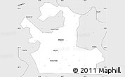 Silver Style Simple Map of BULAWAYO Urban