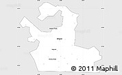 Silver Style Simple Map of BULAWAYO Urban, single color outside