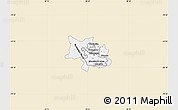 Classic Style Map of Bulawayo, single color outside