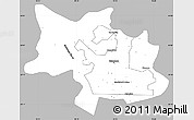 Gray Simple Map of Bulawayo, single color outside