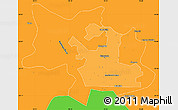Political Shades Simple Map of Bulawayo, political outside